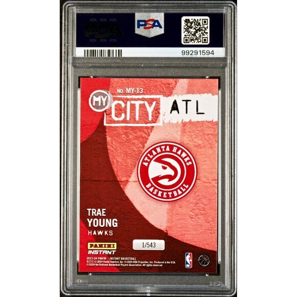 Trae Young 2023 Panini MyCity NBA #MY-13 Basketball Card PSA 10 Gem Mint - Picture 2 of 2